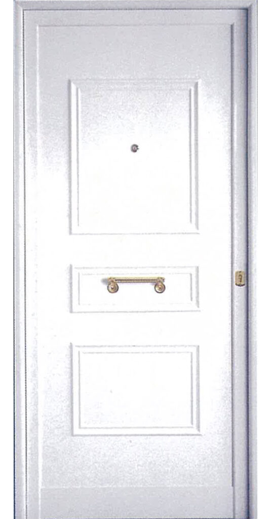 Μοντέλο Μ960 πόρτας ασφαλείας της Claufen με επένδυση αλουμινίου.
