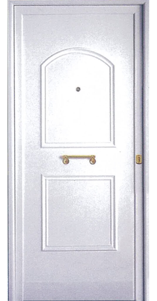 Μοντέλο Μ990 πόρτας ασφαλείας της Claufen με επένδυση αλουμινίου.